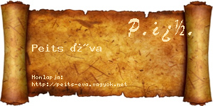 Peits Éva névjegykártya